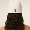 Ami de Coeur Beanie de lana blanca Ami de Coeur Beanie de lana blanca