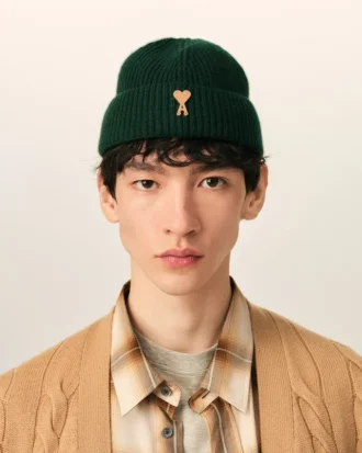 Ami de Coeur Beanie de lana verde Ami de Coeur Beanie de lana verde