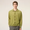 Ami de Coeur Cardigan de cuello camisero en lana verde Ami de Coeur Cardigan de cuello camisero en lana verde