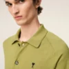 Ami de Coeur Cardigan de cuello camisero en lana verde Ami de Coeur Cardigan de cuello camisero en lana verde