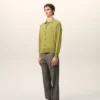 Ami de Coeur Cardigan de cuello camisero en lana verde Ami de Coeur Cardigan de cuello camisero en lana verde