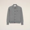 Ami de Coeur Cardigan de cuello de camisa en lana gris Ami de Coeur Cardigan de cuello de camisa en lana gris