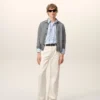 Ami de Coeur Cardigan de cuello de camisa en lana gris Ami de Coeur Cardigan de cuello de camisa en lana gris