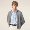 Ami de Coeur Cardigan de cuello de camisa en lana gris Ami de Coeur Cardigan de cuello de camisa en lana gris