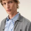 Ami de Coeur Cardigan de cuello de camisa en lana gris Ami de Coeur Cardigan de cuello de camisa en lana gris
