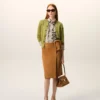Ami de Coeur Cardigan de cuello redondo en lana verde Ami de Coeur Cardigan de cuello redondo en lana verde