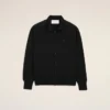 Ami de Coeur Cardigan negro de lana con cuello de camisa Ami de Coeur Cardigan negro de lana con cuello de camisa