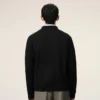 Ami de Coeur Cardigan negro de lana con cuello de camisa Ami de Coeur Cardigan negro de lana con cuello de camisa