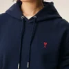 Ami de Coeur Hoodie de algodón azul y rojo Ami de Coeur Hoodie de algodón azul y rojo