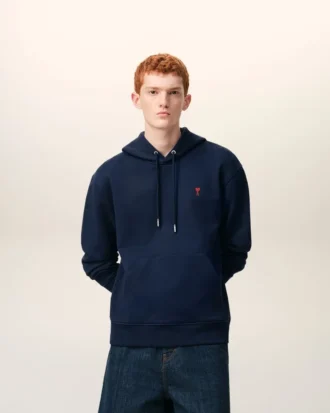 Ami de Coeur Hoodie de algodón azul y rojo