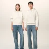 Ami de Coeur Hoodie de algodón blanco con relieve Ami de Coeur Hoodie de algodón blanco con relieve
