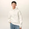 Ami de Coeur Hoodie de algodón blanco con relieve Ami de Coeur Hoodie de algodón blanco con relieve
