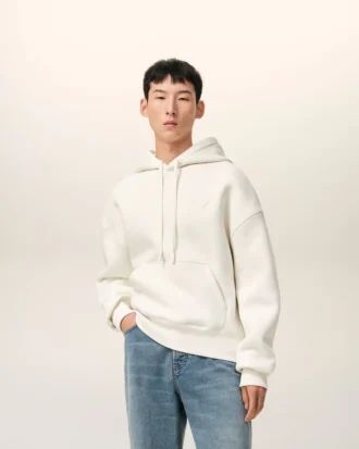 ami de coeur hoodie de algodn blanco con relieve 2 330x413 - Ami de Coeur Hoodie de algod&oacute;n blanco con relieve