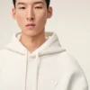 Ami de Coeur Hoodie de algodón blanco con relieve Ami de Coeur Hoodie de algodón blanco con relieve