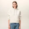 Ami de Coeur Hoodie de algodón blanco con relieve Ami de Coeur Hoodie de algodón blanco con relieve