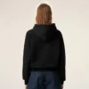Ami de Coeur Hoodie de algodón negro con relieve Ami de Coeur Hoodie de algodón negro con relieve