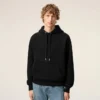 Ami de Coeur Hoodie de algodón negro con relieve Ami de Coeur Hoodie de algodón negro con relieve
