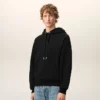 Ami de Coeur Hoodie de algodón negro con relieve Ami de Coeur Hoodie de algodón negro con relieve