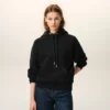 Ami de Coeur Hoodie de algodón negro con relieve Ami de Coeur Hoodie de algodón negro con relieve