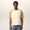 Ami de Coeur Knitted Patch T-Shirt de algodón en blanco y verde Ami de Coeur Knitted Patch T-Shirt de algodón en blanco y verde