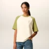 Ami de Coeur Knitted Patch T-Shirt de algodón en blanco y verde Ami de Coeur Knitted Patch T-Shirt de algodón en blanco y verde