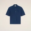 Ami de Coeur Polo de algodón azul con parche bordado Ami de Coeur Polo de algodón azul con parche bordado