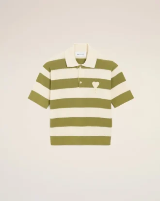 Ami de Coeur Polo de algodón blanco de manga corta