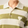 Ami de Coeur Polo de algodón blanco de manga corta Ami de Coeur Polo de algodón blanco de manga corta