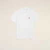 Ami de Coeur Polo de algodón blanco y rojo Ami de Coeur Polo de algodón blanco y rojo