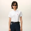 Ami de Coeur Polo de algodón blanco y rojo Ami de Coeur Polo de algodón blanco y rojo