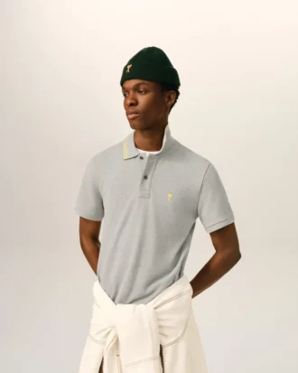 Ami de Coeur Polo de algodón gris