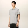 Ami de Coeur Polo de algodón gris con contraste Ami de Coeur Polo de algodón gris con contraste