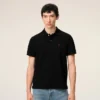 Ami de Coeur Polo de algodón negro con detalles en rojo Ami de Coeur Polo de algodón negro con detalles en rojo