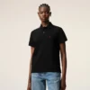 Ami de Coeur Polo de algodón negro con detalles en rojo Ami de Coeur Polo de algodón negro con detalles en rojo
