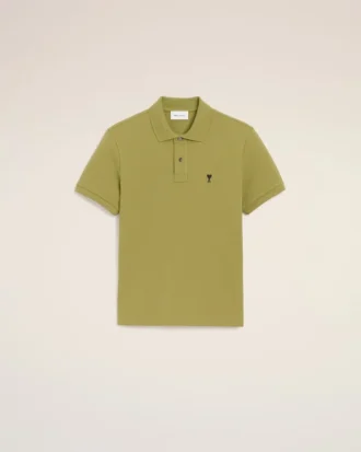 Ami de Coeur Polo de algodón verde de manga corta