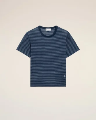Ami de Coeur T-Shirt de algodón a rayas azules