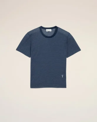 Ami de Coeur T-Shirt de algodón a rayas azules