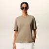 Ami de Coeur T-Shirt de algodón beige con relieve Ami de Coeur T-Shirt de algodón beige con relieve