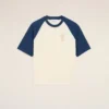 Ami de Coeur T-Shirt de algodón con parche de punto en blanco y azul Ami de Coeur T-Shirt de algodón con parche de punto en blanco y azul
