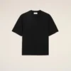 Ami de Coeur T-Shirt negro de algodón con relieve Ami de Coeur T-Shirt negro de algodón con relieve