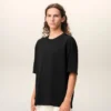 Ami de Coeur T-Shirt negro de algodón con relieve Ami de Coeur T-Shirt negro de algodón con relieve