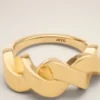 Anilla de latón dorado trenzado Anilla de latón dorado trenzado