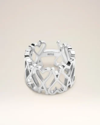 Anillo Ami de Coeur de latón plateado