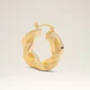 Aros de latón dorado trenzado Aros de latón dorado trenzado