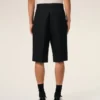 Bermudas anchas de cintura baja de lana nueva negra Bermudas anchas de cintura baja de lana nueva negra