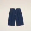 Bermudas holgadas de algodón azul Bermudas holgadas de algodón azul