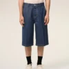 Bermudas holgadas de algodón azul Bermudas holgadas de algodón azul