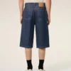 Bermudas holgadas de algodón azul Bermudas holgadas de algodón azul