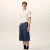 Bermudas holgadas de algodón azul Bermudas holgadas de algodón azul