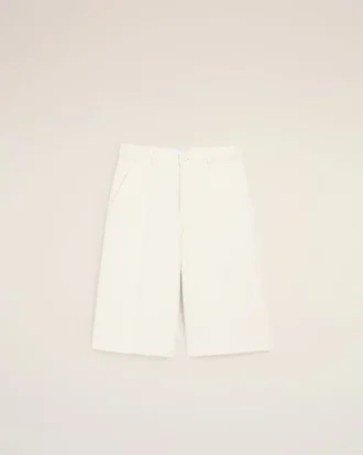 Bermudas holgadas de algodón blanco